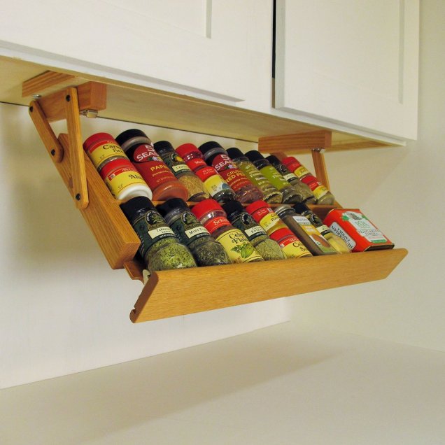 Under Cabinet Mounted Spice Rack