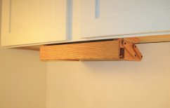 Spice Rack Closed Position. Easy to use, Brass latch closures